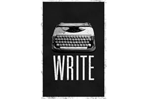 POSTER FOUNDRY Schreiben Sie Retro Manuelle Schreibmaschine Schriftsteller Poster Schwarz Weiß Autor Schreiben Inspirierend Motivierend Coole Wanddekoration Kunstdruck Poster 30,5 x 45,7 cm