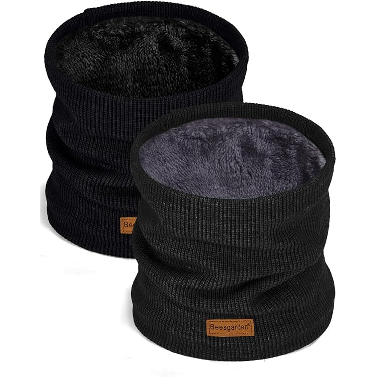 Pesaat Winter sjaal kinderen volwassenen ronde sjaal meisjes jongens loopsjaal van dikke fleece warme colsjaal pluizige sjaal dames heren, grijs, One size
