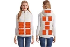 Monave Chaleco térmico para mujer, chaleco térmico de máxima comodidad, calentador de cuerpo con control independiente con 11 zonas de calefacción, el paquete no incluye batería externa