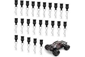 Luziyun 24 Stücke RC Karosserie Clips, RC Körper Shell Pin mit Aufreißlaschen, Karosserieklammern, RC Ersatzteile Auto Zubehör für 1/12 1/14 1/16 Fernbedienung Auto Shell Modell