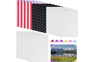 DYMHQ 2040 Pezzi Colori Assortiti Foto Album Angoli Adesivi, Triangoli Adesivi di Bordi di Fotografici Autoadesivi Trasparente, Angoli di Montaggio per Foto Fai da Te Scrapbooking Diario