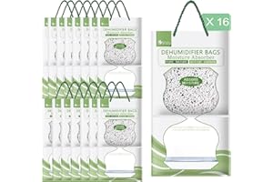 KTWSUEF Bolsas Antihumedad Armarios,Set 16 Pzas de 100g Protección Contra Olores y Moho,Bolsas Antihumedad para Armario, baño,Wardrobe,Coche(Verde)