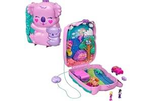 Polly Pocket Bolso y Cofre 2 en 1 con Forma de Koala, con muñecas, Mascotas y Accesorios, Juguete +4 años (Mattel GXC95)