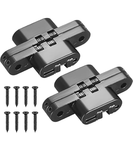 Soss Invisible Hinge Pair - 3/8" X 1-11/16", Brass Finish, For 1/2" To 5/8" Thick Wood