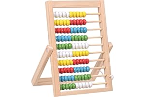 MumdoYAL Boulier Enfant avec 100 Perles Colorées, Boulier Loto, Abaque, Abacus Enfant, Boulier Chinois, Jouet Éducatif De Mathématiques pour Enfants