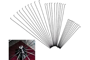 YHUS 10 raggi per bicicletta in acciaio inox, accessori per biciclette (nero, dimensioni: 286 mm, 10 pezzi)