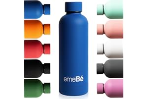 EmeBé Botella de Agua de Acero Inoxidable 500ml | Termo para Deportes y Gimnasio