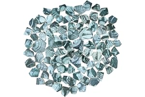 Yuvori Carreaux de mosaïque irrégulière en porcelaine bleu et blanc, 0,5 kg, faits à la main, salle de bain, salon, cuisine, extérieur (noir 03, taille M)