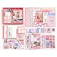 Doraking Sweet Aesthetic Scrapbook Kit, Bullet Junk Journal Kit with Journaling, Scrapbooking Supplies, Stationery, A6 Grid Notebook with Graph Ruled Pages DIY Scrapbook Gift