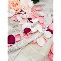Pétales De Roses Artificielles ZYOOO - 200 Pièces Bourgogne (satin) Pour Décorations