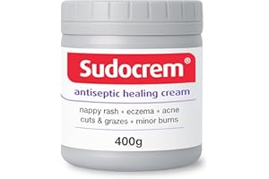 Sudocrem® Antiseptic Healing Cream, Zinc Oxide Cream for Nappy Rash, Eczema, Acne, and Minor Burns, 400g (Pack of 1)