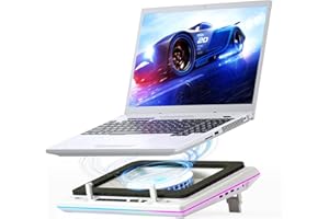 llano Base raffreddamento PC portatile RGB con potenti ventole turbo velocità regolabile senza livelli preimpostati funzionamento touch screen, schermo LCD, 3 porte USB, per notebook da 38-48 cm