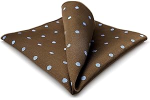 S&W SHLAX&WING Fazzoletto da Taschino Uomo a Pallini Elegante per Giacca Taglia Grande