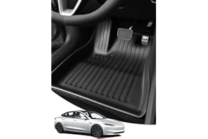 ASZSK [3 Piezas] Alfombrillas para Tesla Model 3 2024 (Volante Izquierdo), Alfombras TPE Model 3 Highland Antideslizante e Impermeable, Fáciles de Limpiar, Negra