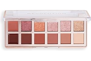 REVOLUTION BEAUTY LONDON Makeup Revolution, Palette d'Ombres à Paupières The True Icon Bronze, Finitions Crème, Matte & Irisées, 12 Teintes Mélangeables