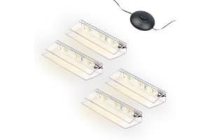 kalb | LED-glaskantsbelysning Ambilux Clip transparent 3000K 5000K 1-10 set för glastjocklekar 4-10 mm Fotbrytare Glasbelysni