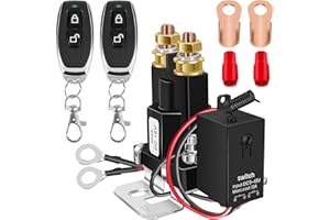 LoyalaEU Coupe Batterie 12V Coupe Circuit Batterie 12V Interrupteur de Batterie Relais 12V 500A Avec 2 Télécommandes Antivol Coupe Batterie pour Voiture Bateau Camion RV (500A)