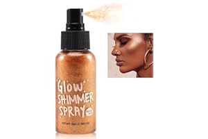 Erinde Body Glitter Spray, Face Glow Illuminator, Liquid Highlighter, Shimmer And Sparkle Make Up, Moisturizing Glow Drops, Luminizer with Light Fragrance, Non-Sticky, Quick Dry