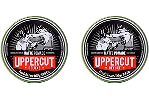 Uppercut Deluxe Matte Pomade Hair Styling Product For Men With A Medium Hold, No Shine Water Based Matte Hair Styling Product Easy Wash Out, No Residue 2 x 100g