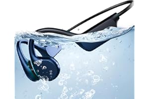ATOPSKINS Cuffie Subacquee per Piscina IPX8 Integrato 32 GB MP3 Subacqueo per Nuoto Impermeabile auricolari nuoto Piscina Bluetooth 5.3 Cuffie Conduzione Ossea Nuoto Musica per Piscina Gli Sport (Buio)