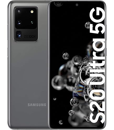 Samsung Galaxy S20 Ultra 5G, 256GB, Cosmic Black , Factory