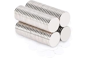 Aenienoe 100Pcs Aimant Neodyme Super Puissant 8x1mm Autocollant Rond Aimant Frigo