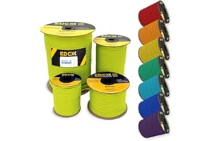EdcX 4 mm Nylon Paracord 550 30 m (100 Fuß) – Typ III, 100% Nylonseil, 7-strängiges Seil, 4 mm Nylonseil in Volltonfarben (Sofit Yellow, 30 m)
