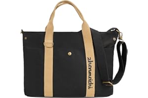 Anpress Tote Bag for Women Beach Bag with Pockets Zip Canvas Crossbody, Shoulder, Handheld Bag Messenger Bag for Office Lunch Travel School Travel Tote Bag