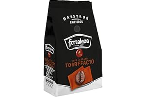 CAFÉ FORTALEZA – DESDE 1885 - Café Fortaleza - Café en Grano Torrefacto, Cremoso, Sabor Pleno, Intenso y Aroma Caramelizado, Robusta Natural, Ideal para Cafeteras Espresso, Pack 3 x 250g