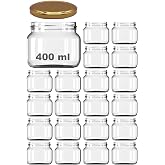400 ml Kavanoz Gold Konserve Kapaklı 400 Cc Şeffaf Magnolya, Re&ccedil;el, Marmelat i&ccedil;in Cam Kavanoz 20 Adet