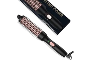 UKLISS Thermal Brush, 32Mm Curling Iron Brush, 3 in 1 Curling Wand with Dual Voltage Curling Iron Brush, Hot Comb Tyler,Hair Straightening Brush Volumizing Hot Brush Create Root Volume & Loose Curls