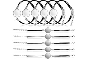 SEWACC 10 Pièces Bracelet Paramètres de Lunette pour La Fabrication de Bijoux Bracelets Vierges Bracelets en Verre Cabochons en Verre Clair Bracelets à Bricoler Soi-Même