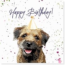 Border Terrier Fine Art Card - Border Terrier Greetings Card - View #6