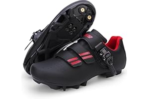 Treer Cycling Shoes Mens Womens, 2024 Mountain Bikes Shoes with SPD Cleats Unisex Cycle Shoes Road Bikes Shoes for Men Lady Spin Bike Shoes for Outdoor Indoor 5 UK to 10 UK