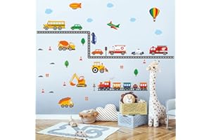 DECOWALL DS8-8047 drogowy transport, samochody, pojazdy, tatuaż ścienny, naklejka ścienna, dekoracja ścienna do salonu, sypialni, pokoju dziecięcego