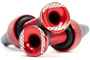 PMP - Válvulas Tubeless en Ergal CNC 50 mm de Longitud, Ideal para MTB. Tipo Presta, con Arandela Sobredimensionada y Color Anodizado, Ligeras y Resistentes.