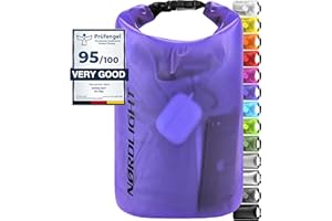 Nordlight Dry Bag Y Bolsas Impermeables - Bolsas Impermeables De 2l, 5l, 10l, 15, 20l, 30l, con Cierre Enrollable Y Correa De Hombro con Funda Impermeable para Móvil Y Riñonera