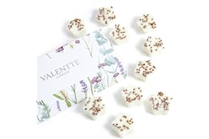 Valentte Soy Wax Melts Strong Scented, Aromatherapy Essential Oils, Natural Ingredients, Long Lasting Fragrance, Gift Set, Made in the UK (Geranium and Ylang Ylang Wax Melt Set)
