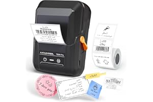 SUPVAN T50M Pro Bluetooth Label Printer with Large Waterproof Label, Black | App with 30+ Fonts, 50+ Templates, 600+ Icons, Portable Inkless Label Printer for Home, Kitchen, School, Office
