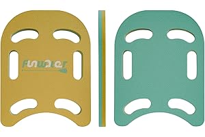 FunWater Swim Kickboard, 14"/18" Swim Training kickboard with Non-Slip Edges and 6 Integrated Hole Handles, Lightweight EVA Board, Suitable for Adult and Children's Swim Lessons