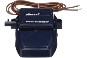 Attwood 4202-7 Interruptor flotante automático, para bomba de achique, 12V y 24V, cable de 91cm