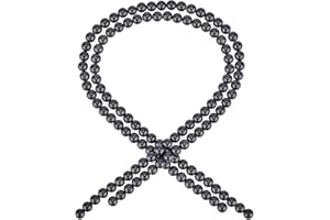 PH PandaHall 130 cuentas sueltas de obsidiana negra natural de 0.236 pulgadas (6 mm), cuentas redondas sueltas de piedras preciosas para la fabricación de joyas (2 hebras)