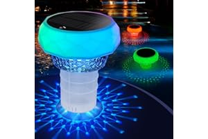 Soarling Flotteur Solaire 2-en-1 avec Télécommande, Lumières d'Ambiance LED 7 Couleurs & Distributeur pour Piscines, Spas & Bassins de Jardin, IP68 Étanche