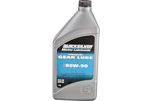 Quicksilver by Mercury Marine 80W-90 Premium Gear Lube, Marine Engine, 32 oz.
