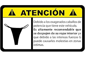 Custom Vinyl Pegatina atención Coche