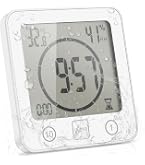 Horloge de salle de bain, alarme numérique lcd avec horloge de douche