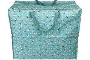 REX LONDON Grande borsa portaoggetti con cerniera, resistente e durevole, 55 x 48 x 28 cm, 70 l, design a scelta (Bumblebee)