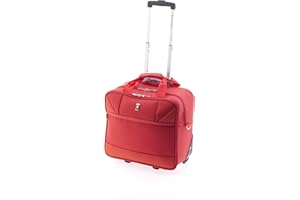 BAGAGGIO Trolley - Business-Trolley - Laptop-Trolley - Pilotenkoffer - 40x36x20cm - Organizerfach, 14" Laptop-I-Pad-Fach schwarz, blau od. rot (rot)