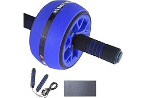 Calma Dragon Set de Ejercicio en Casa 2 en 1, Rueda Abdominal, Cuerda de Saltar, Gimnasio Fitness en el Hogar, Juego de Ejercicio con Rodillo para Abdominales