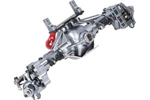 ASTIBYM Essieu Avant Arrière RC, Accessoire de Pièces de Mise à Niveau D'essieu en Acier Allié en Alliage D'aluminium Adapté au Modèle de Voiture SCX10 1/10 RC(Pont avant), Accessoires De Voitures Miniatures